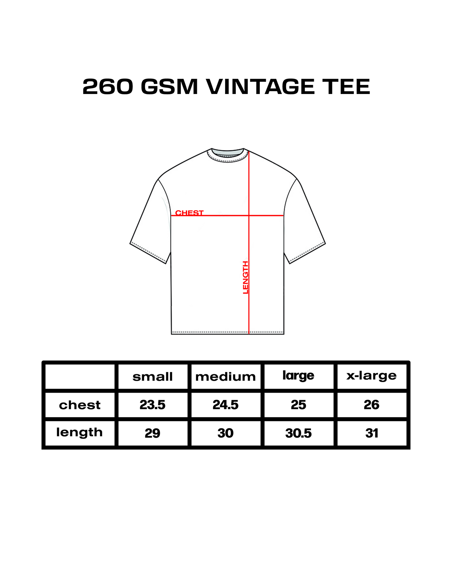 260GSM Vintage Luxury Short Sleeve (wholesale)