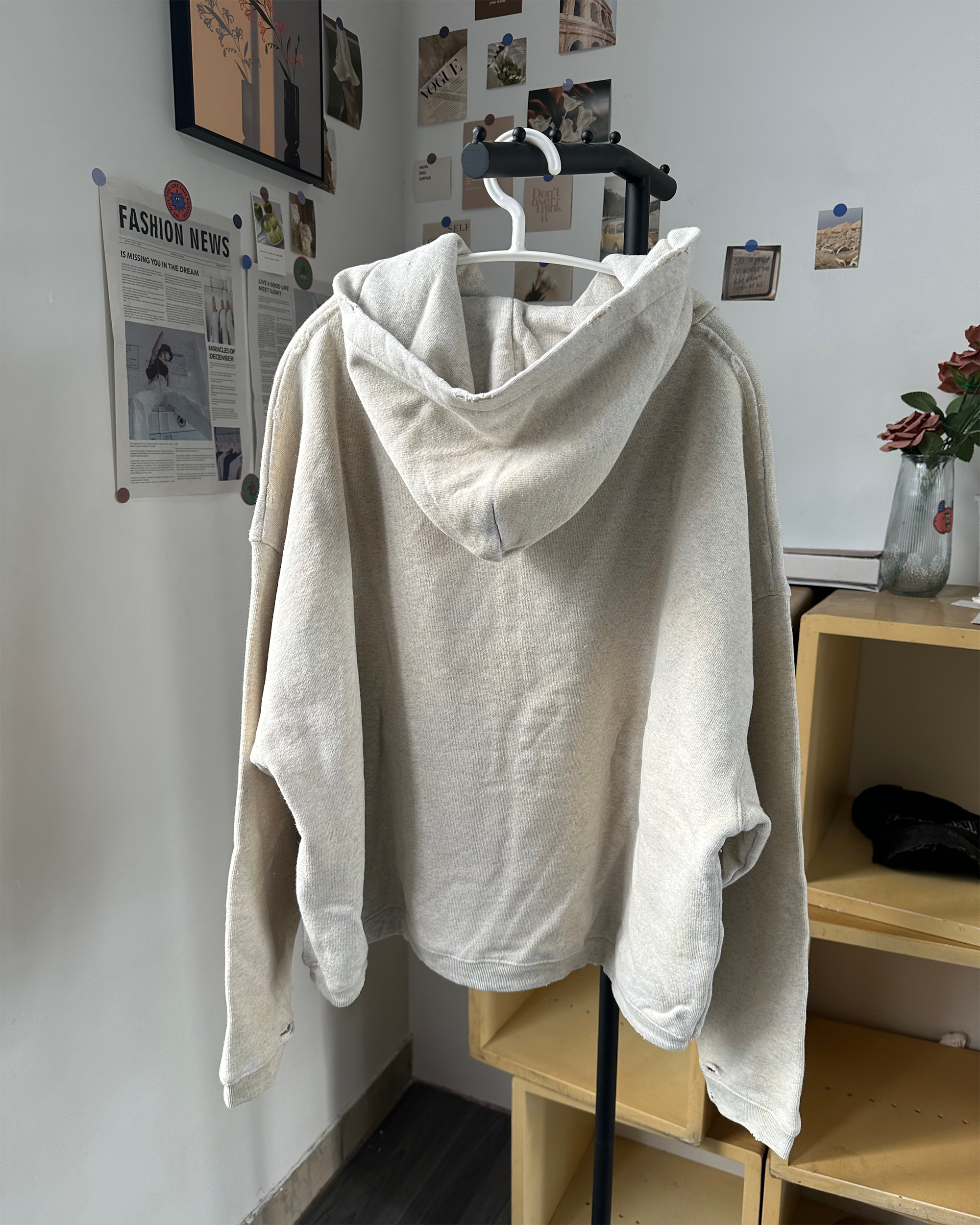 Oversized Cream Heather Pullover