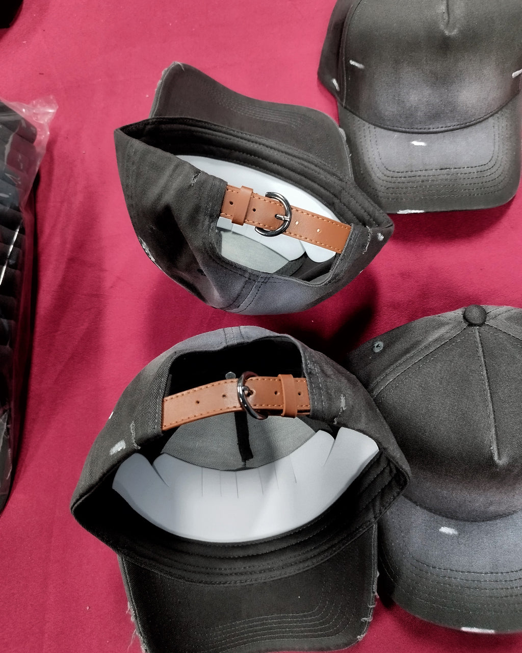 5 panel vintage hat Black