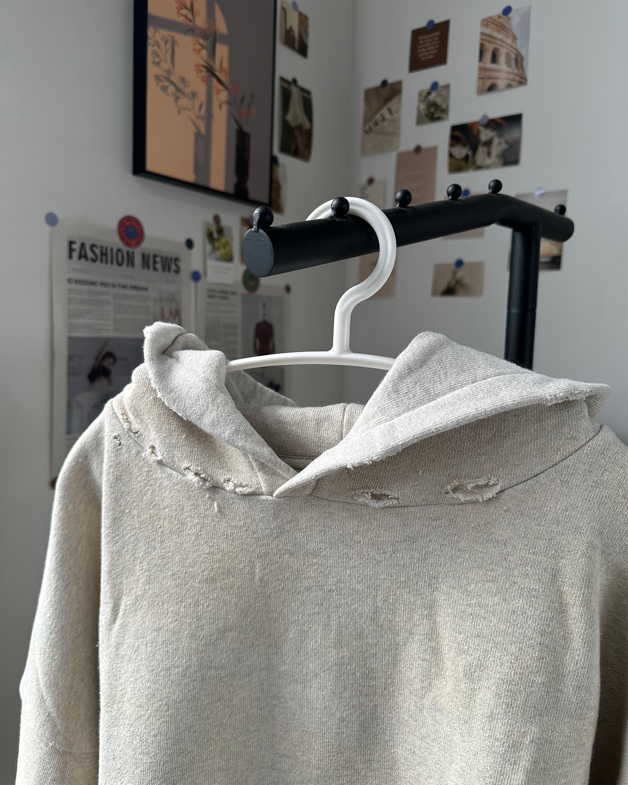 Oversized Cream Heather Pullover