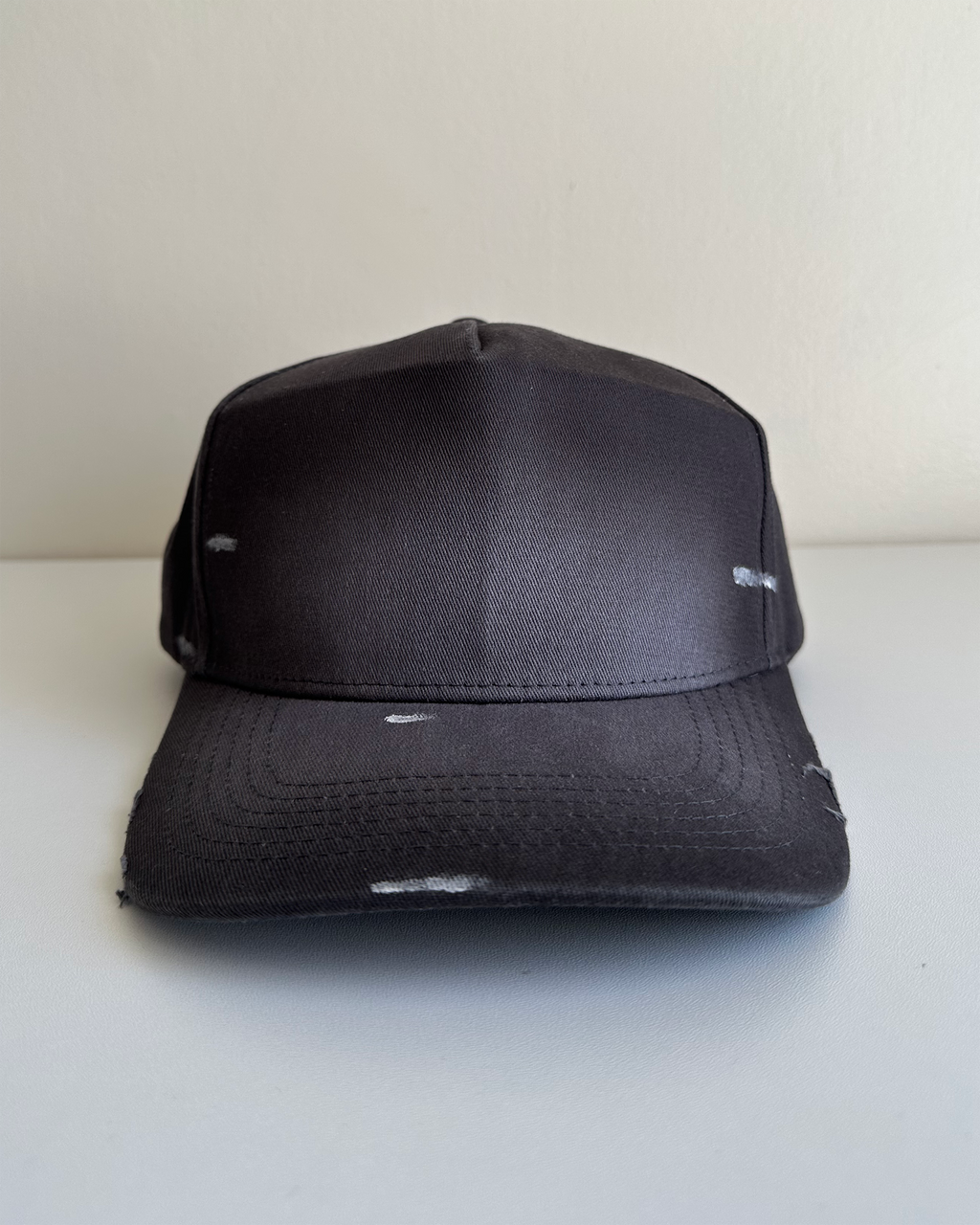 5 panel vintage hat Black