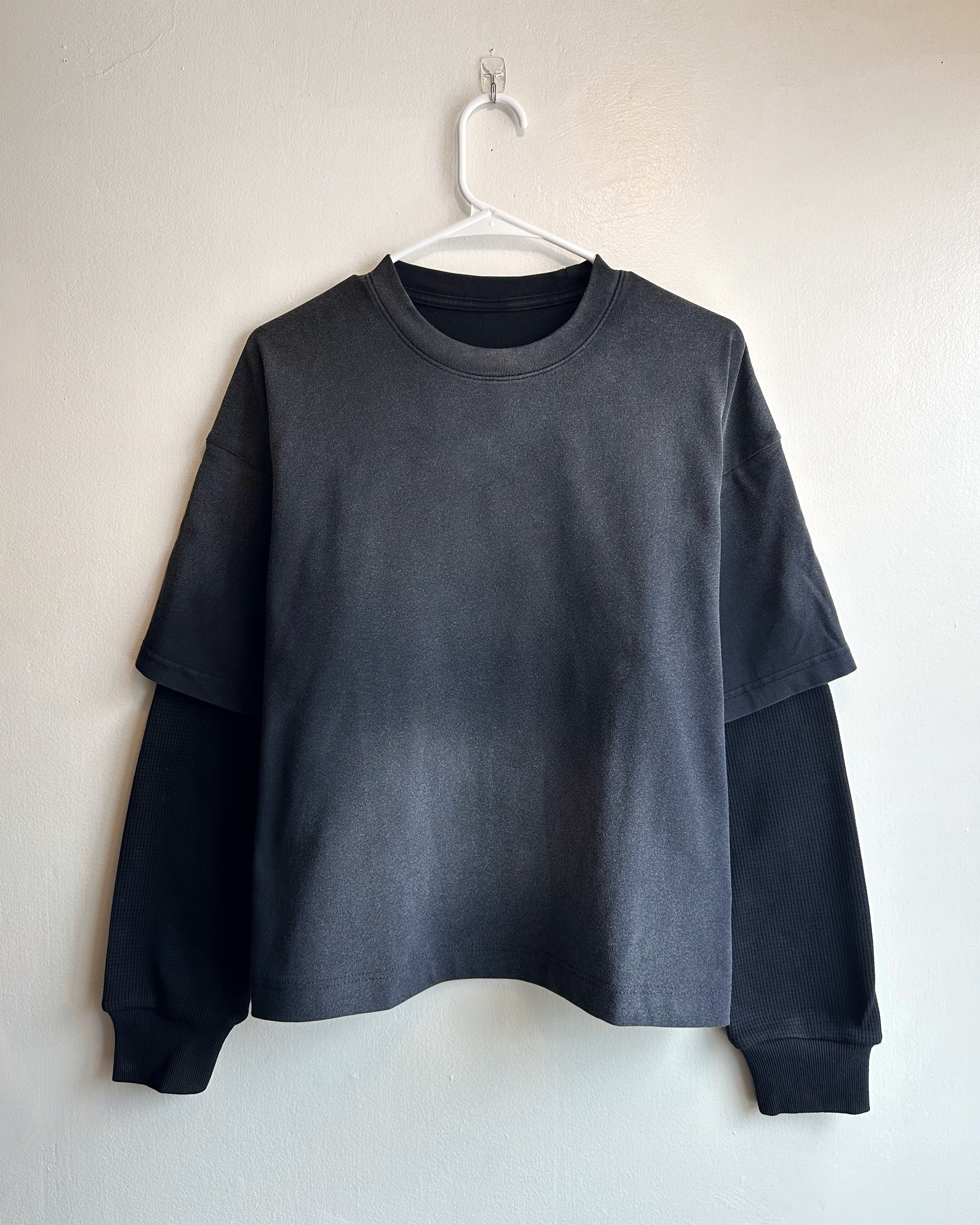 Thermal Sleeve Tee Black
