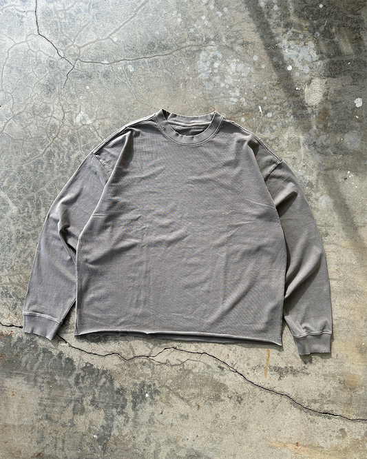 280GSM Distressed Boxy Long Sleeve