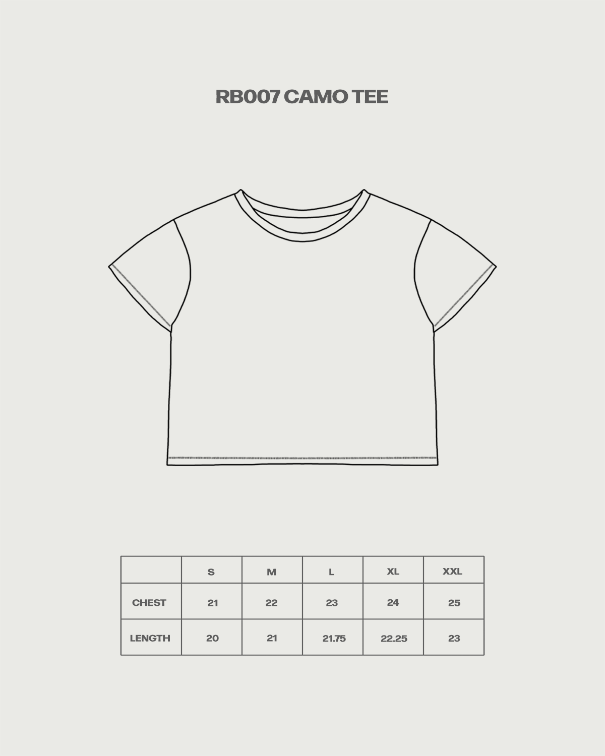 RB007 Cropped Camo Tee