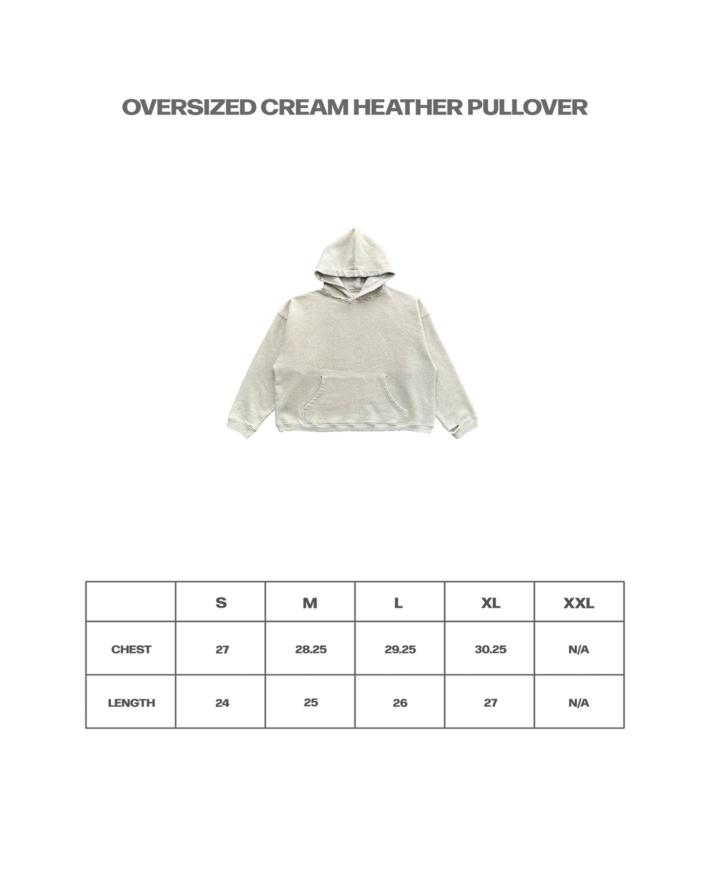 Oversized Cream Heather Pullover Samples