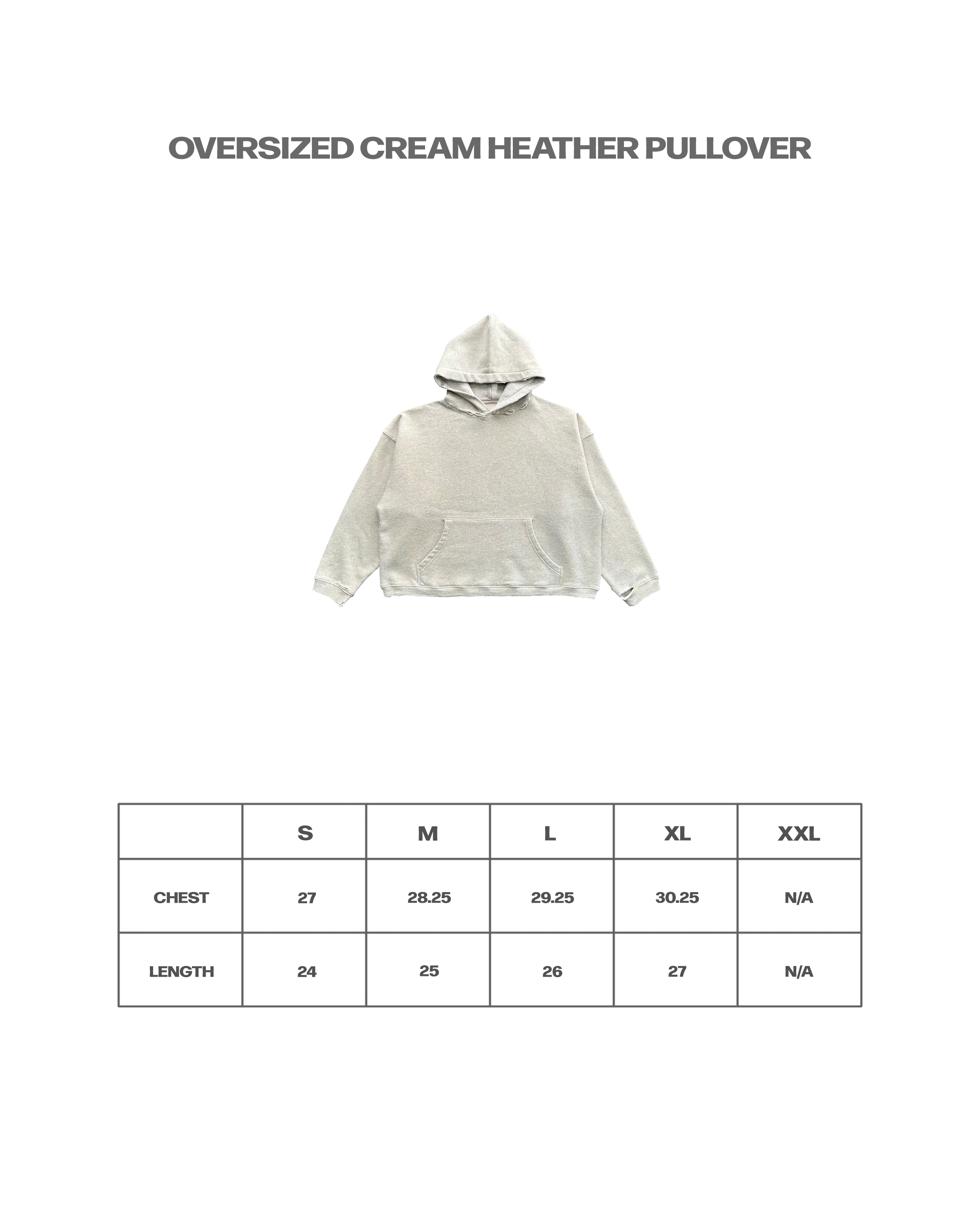 Oversized Cream Heather Pullover