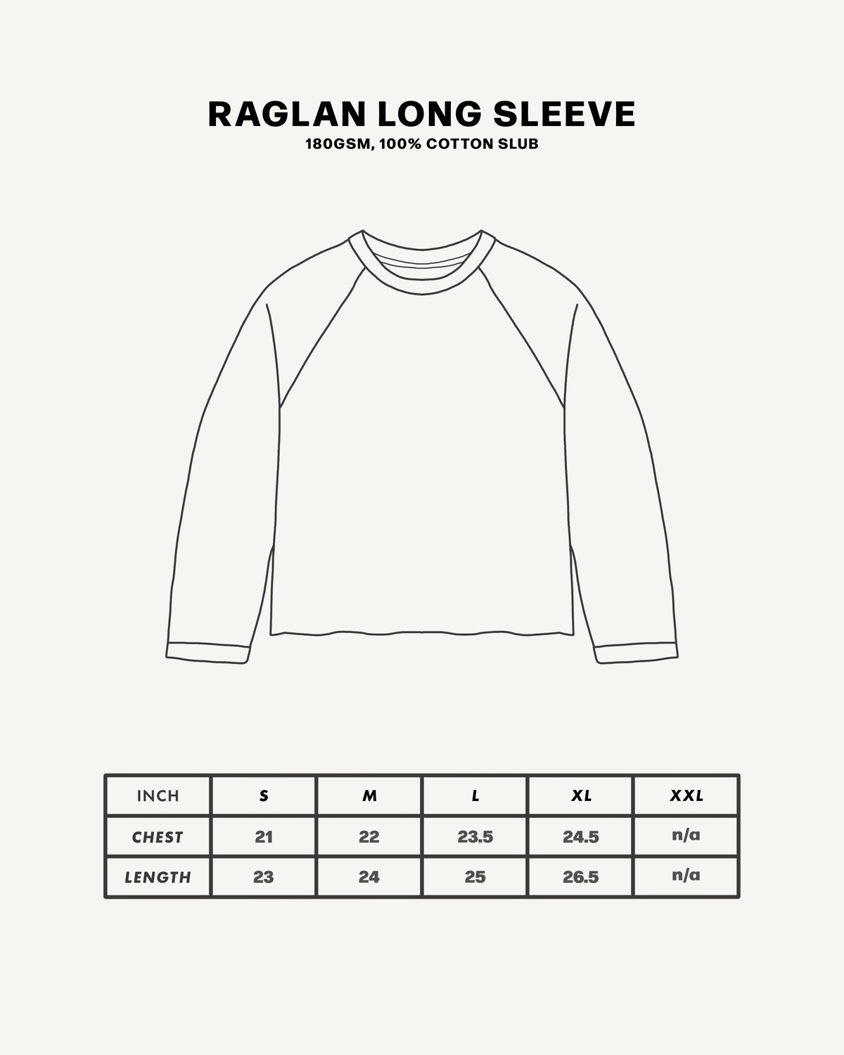 Raglan Slub Long Sleeve