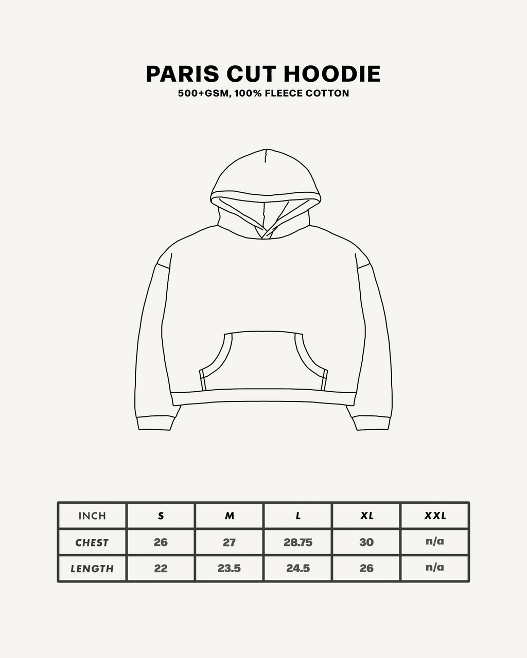 Paris Hoodie Oatmeal