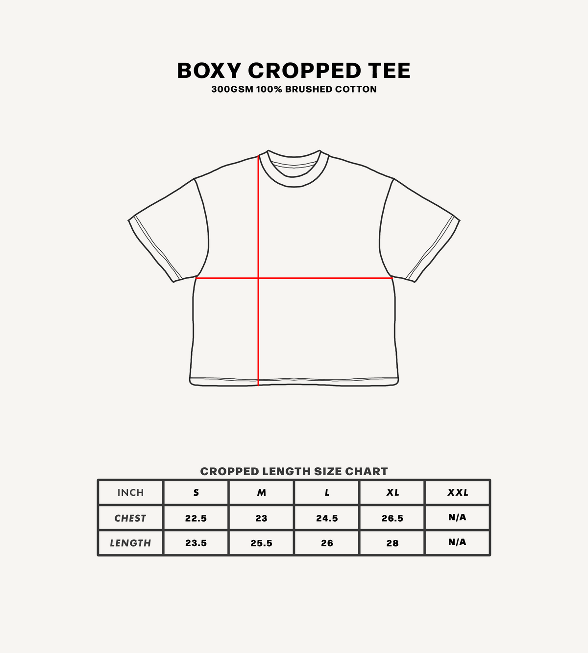 "300gsm Cropped Tee"