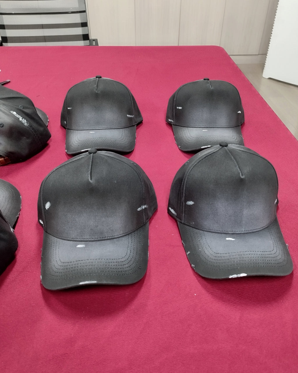 5 panel vintage hat Black