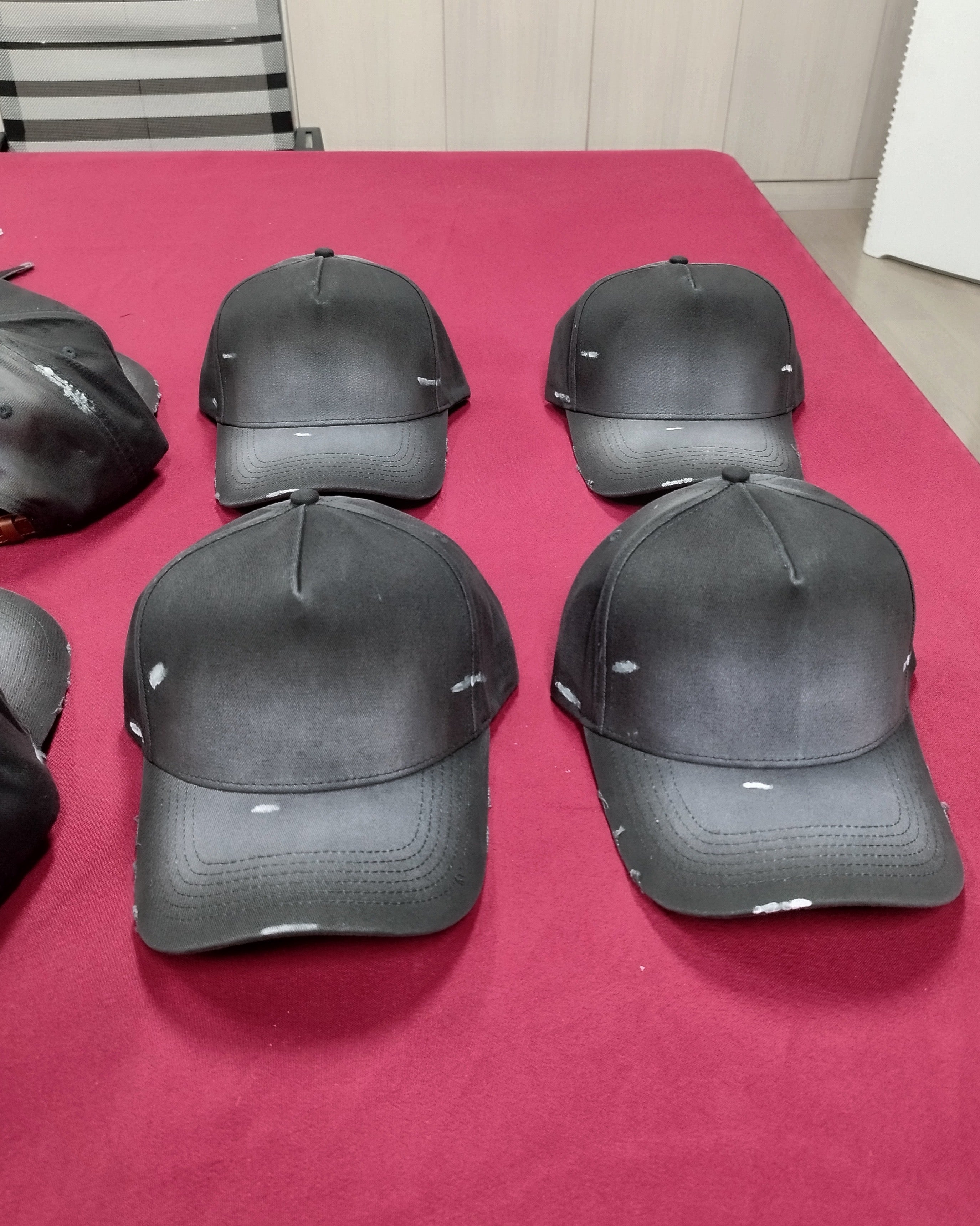 5 panel vintage hat Black